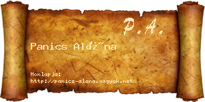 Panics Aléna névjegykártya
